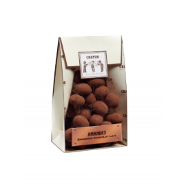 Almond bag coated with milk chocolate